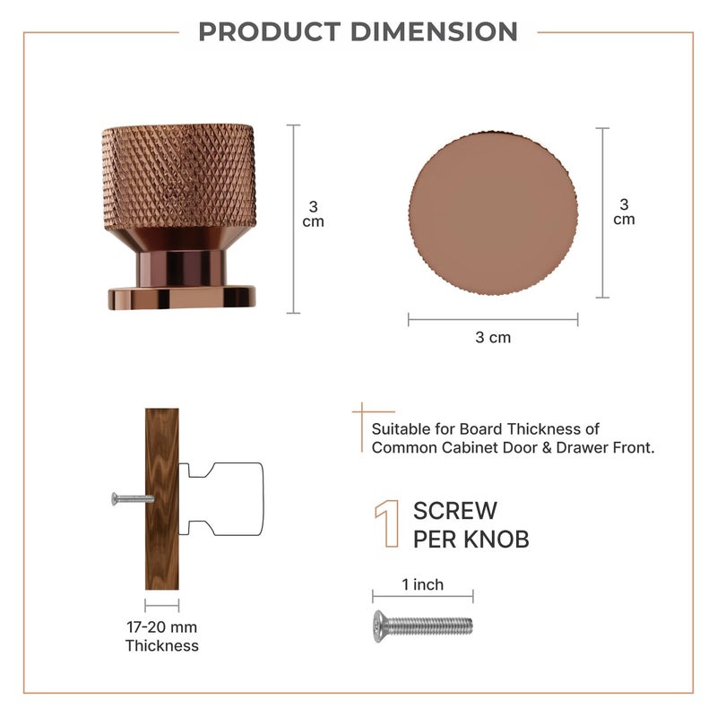 LAPO مقابض من قطعتين للخزائن - مقبض درج من الألمنيوم الحديث للمطبخ، وخزانة الملابس، والخزانة، والأثاث المنزلي (تشطيب ذهب وردي PVD) - Image 2