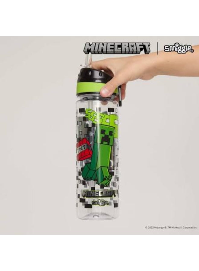 سميجل زجاجة بلاستيكية للشرب Smiggle Minecraft بسعة 650 مل - Image 1