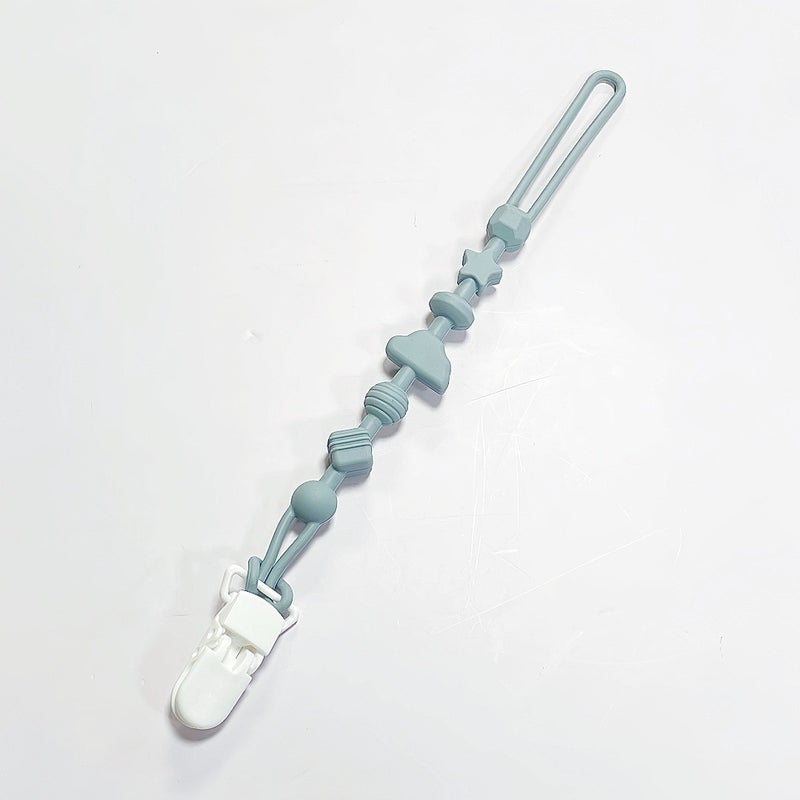 Xs Silicone Teething Chain with Anti-Loss Strap - Baby Teether Toy - Image 1