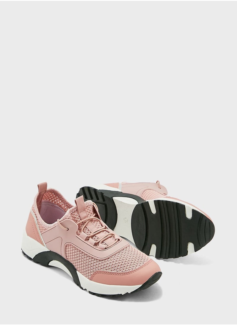 Ginger - Toggle Lace Metallic Edge Sneaker - Image 1