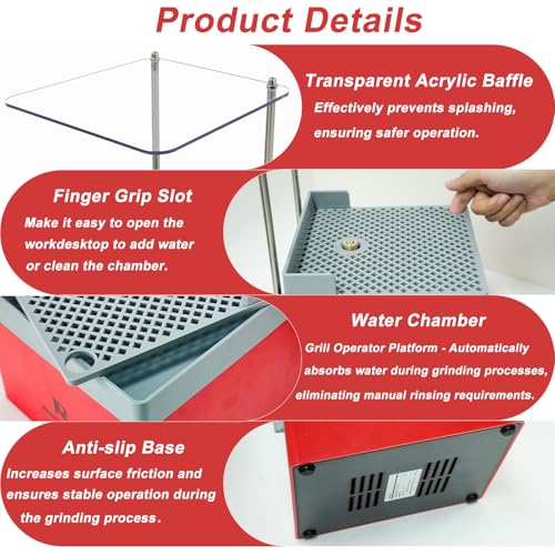 Deruilong Cordless Rechargeable Stained Glass Grinder Art Grinding Tool with 5/8" Grinding Bit - Image 4