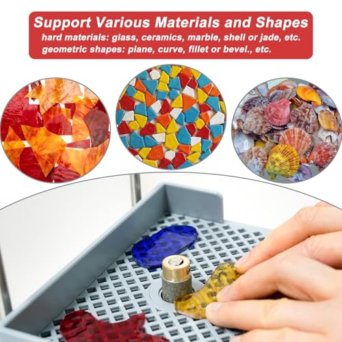 Deruilong Cordless Rechargeable Stained Glass Grinder Art Grinding Tool with 5/8" Grinding Bit - Image 2