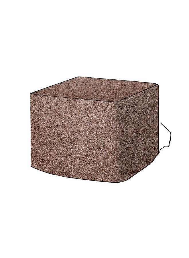 The Furnishing Tree Window AC Cover for 1 Ton Capacity PVC Waterproof and Dustproof Sand Pattern Brown - Image 2