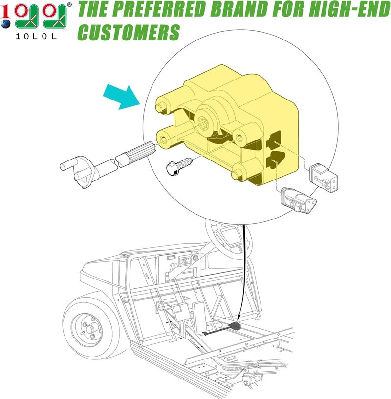 10L0L Golf Cart MCOR Throttle Potentiometer for 2001-2011 Club Car DS & Carryall - Image 3
