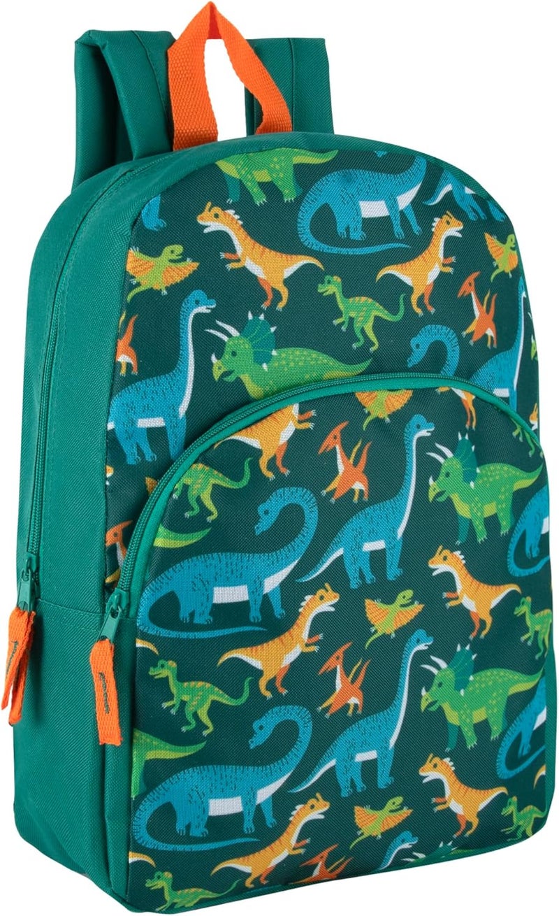 Trailmaker 15 Inch Kids Backpacks for Boys & Girls | Preschool, Kindergarten, Elementary School Backpacks with Adjustable, Padded Straps (Prehistoric Pals) - Image 1