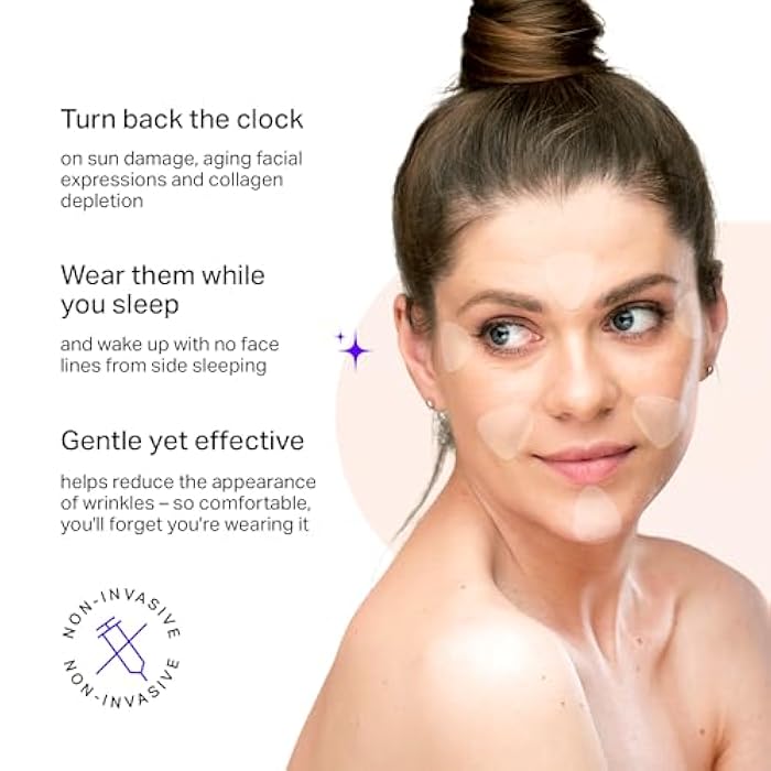 BLUMBODY Face, Forehead Wrinkle Patches – Mini Anti-Wrinkle Facial Patches for Eyes, Mouth, Forehead – Triangle Non-Silicone Face Tape for Elevens, Crows Feet and Fine Lines – 160 Facial Patches - Image 3