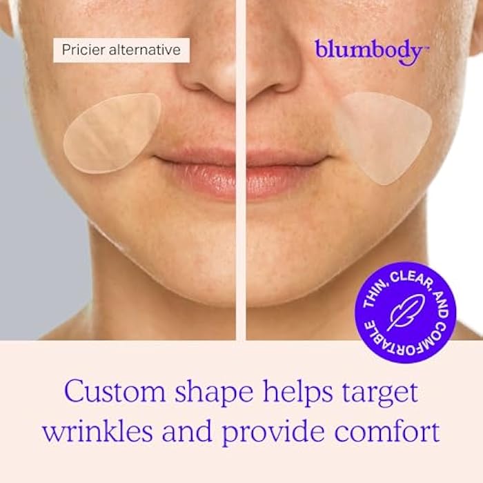 BLUMBODY Face, Forehead Wrinkle Patches – Mini Anti-Wrinkle Facial Patches for Eyes, Mouth, Forehead – Triangle Non-Silicone Face Tape for Elevens, Crows Feet and Fine Lines – 160 Facial Patches - Image 4