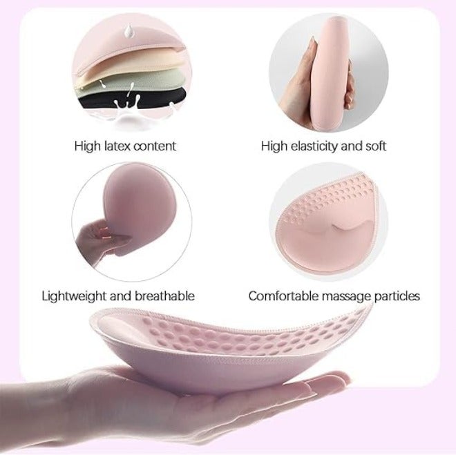 4 Pairs Bra Pads Inserts Lightweight and Breathable with High Resilience Latex Bras Inserts Removable for Women's Sports Cups Bra or Swimsuit Insert M, 75A - Image 3