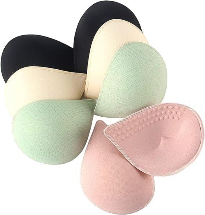 4 Pairs Bra Pads Inserts Lightweight and Breathable with High Resilience Latex Bras Inserts Removable for Women's Sports Cups Bra or Swimsuit Insert M, 75A - Image 1