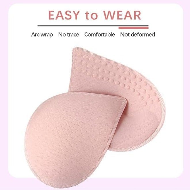 4 Pairs Bra Pads Inserts Lightweight and Breathable with High Resilience Latex Bras Inserts Removable for Women's Sports Cups Bra or Swimsuit Insert M, 75A - Image 2