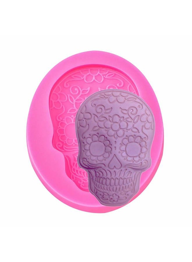 muyulin Skull Fondant Molds for Halloween Party Silicone Cupcake Topper Decorating Molds Chocolate Candy Mold Gum Paste Polymer Clay Epoxy Resin Mould - Image 5