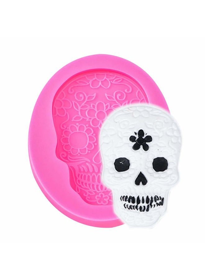 muyulin Skull Fondant Molds for Halloween Party Silicone Cupcake Topper Decorating Molds Chocolate Candy Mold Gum Paste Polymer Clay Epoxy Resin Mould - Image 4