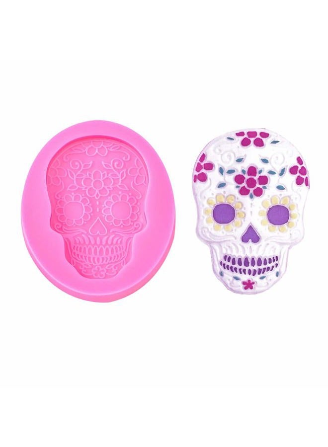 muyulin Skull Fondant Molds for Halloween Party Silicone Cupcake Topper Decorating Molds Chocolate Candy Mold Gum Paste Polymer Clay Epoxy Resin Mould - Image 3