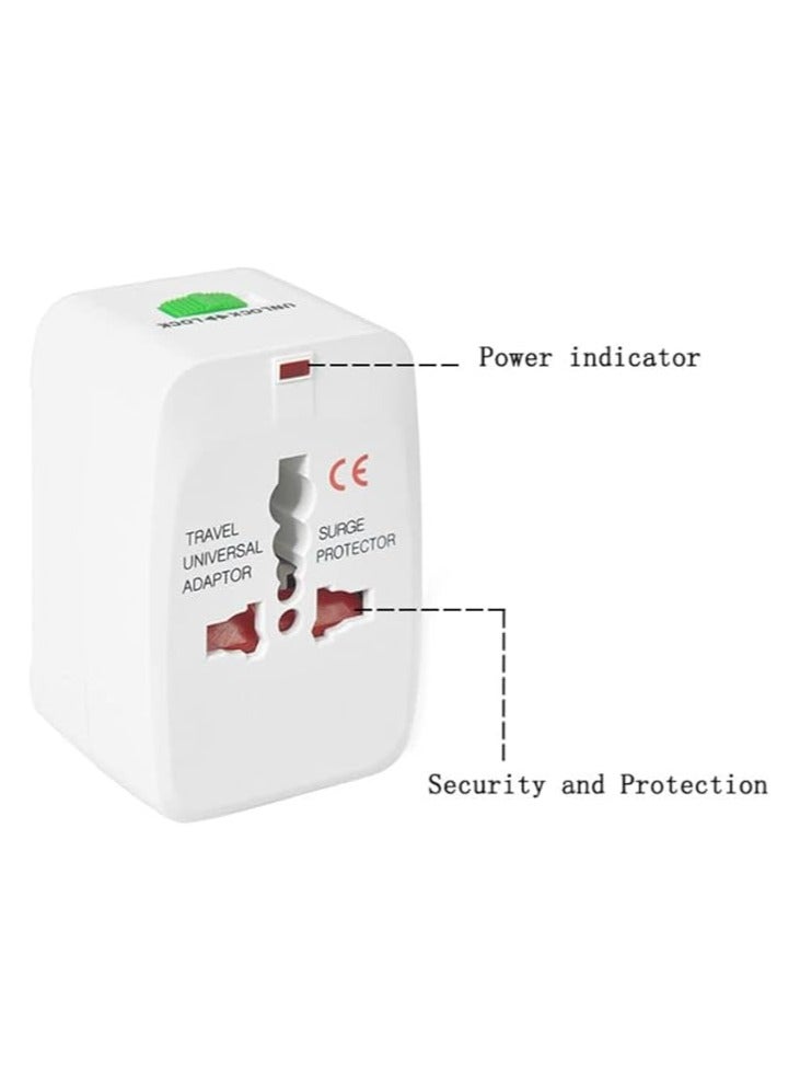 OMAKSS Travel Adapter, Worldwide All in One European Universal Adaptor, International Wall Charger Plug (Without USB PORT) for Asia Europe UK AUS and USA - Image 2