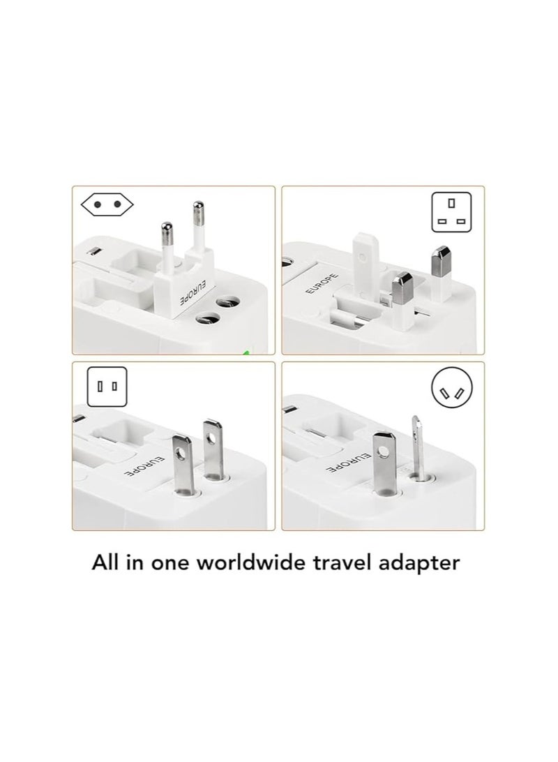 OMAKSS Travel Adapter, Worldwide All in One European Universal Adaptor, International Wall Charger Plug (Without USB PORT) for Asia Europe UK AUS and USA - Image 3