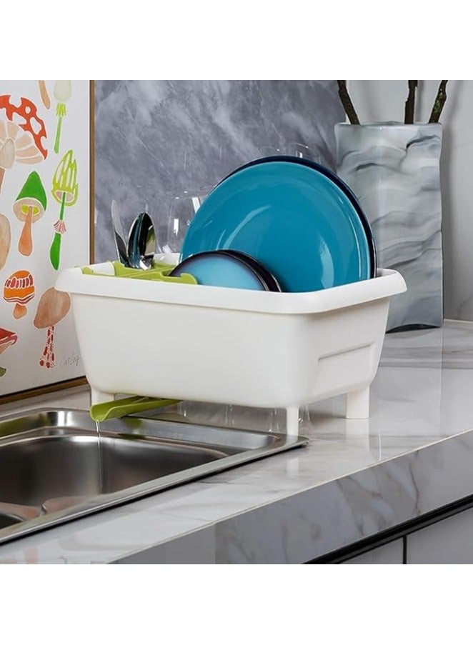 Master Gold Dish Drying Rack and Cutlery with Drain Hole | Fruit and Vegetable Washing Sink | Plastic Cutlery Drying Sink | Dish Organizer | Kitchen Dish Drainer  - Image 2