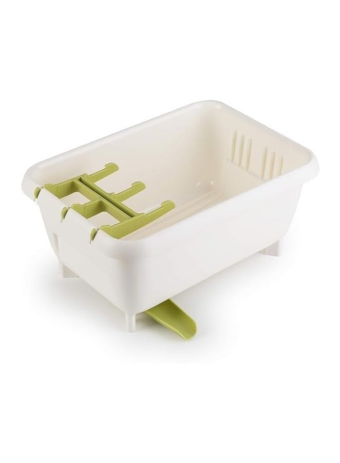 Master Gold Dish Drying Rack and Cutlery with Drain Hole | Fruit and Vegetable Washing Sink | Plastic Cutlery Drying Sink | Dish Organizer | Kitchen Dish Drainer  - Image 1