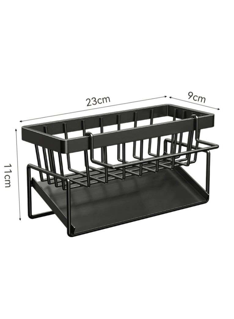 Sponge Holder for Kitchen Sink, Sink Caddy Organizer with High Brush Holder, Kitchen Countertop Organizers and Storage Essentials - Image 4