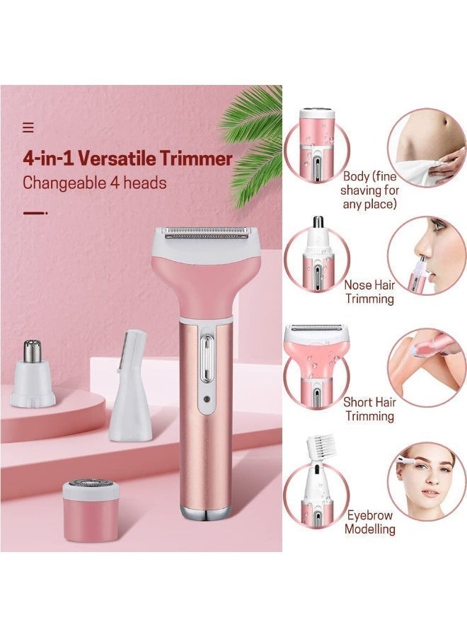 Kueh Electric Razors for Women, 4-in-1 Women’s Facial Hair Removal, Face Shaver Ebrow Trimmer Pubic Shaver Bikini Trimmer Portable Ladies Razors for Shaving - Image 2