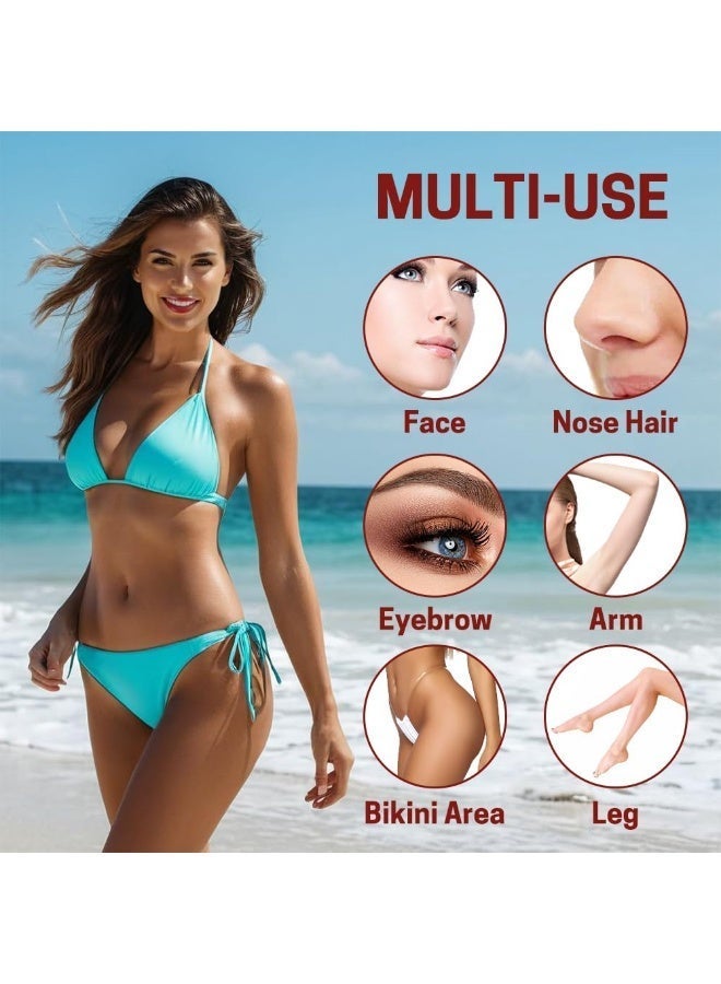 Kueh Electric Razors for Women, 4-in-1 Women’s Facial Hair Removal, Face Shaver Ebrow Trimmer Pubic Shaver Bikini Trimmer Portable Ladies Razors for Shaving - Image 5