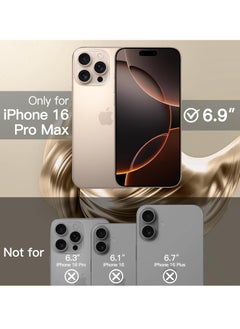 MIGOFAST Soft Clear Case for iPhone 16 Pro Max 6.9-Inch, Camera Lens Full Protection Compatible with MagSafe Wireless Charging Shockproof Electroplated TPU Phone Cover  Desert Titanium  - Image 2