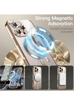 MIGOFAST Soft Clear Case for iPhone 16 Pro Max 6.9-Inch, Camera Lens Full Protection Compatible with MagSafe Wireless Charging Shockproof Electroplated TPU Phone Cover  Desert Titanium  - Image 4