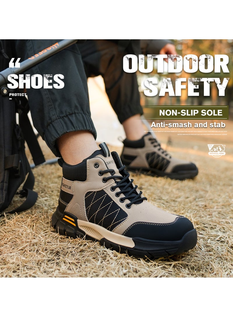 Men's Safety Shoes Steel Toe Boots Work Construction Shoes Lightweight Breathable Non-slip Indestructible Boots (45 EUR) - Image 5