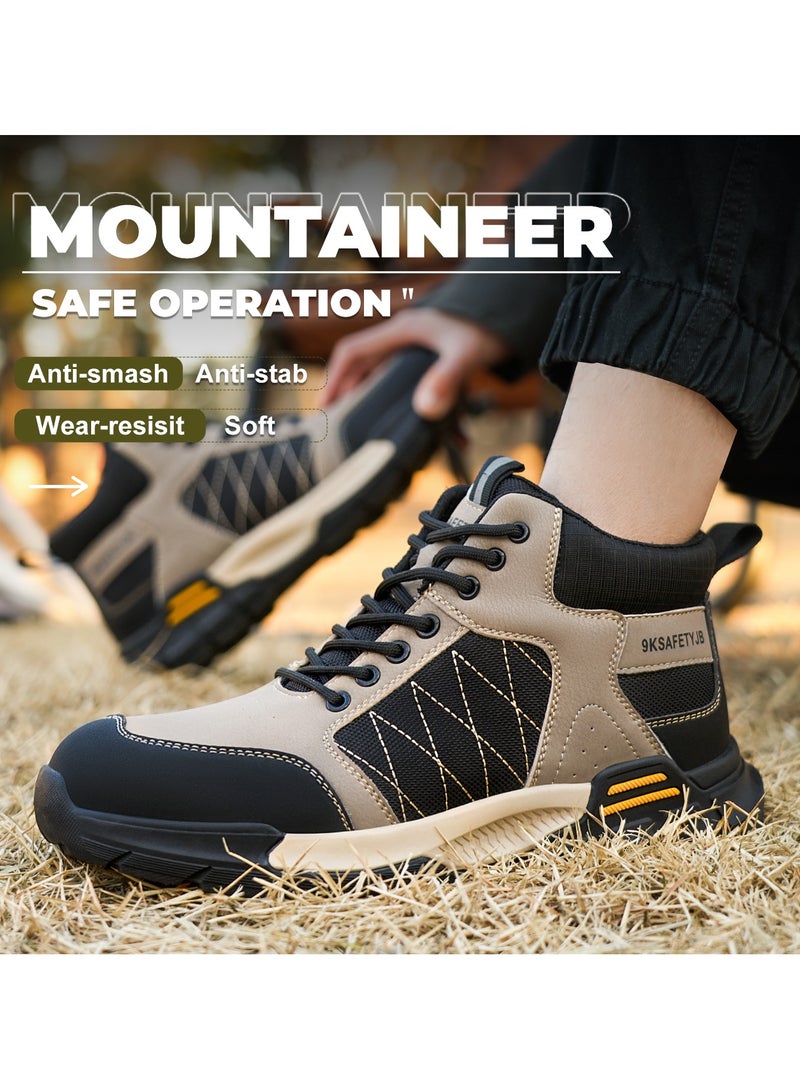Men's Safety Shoes Steel Toe Boots Work Construction Shoes Lightweight Breathable Non-slip Indestructible Boots (45 EUR) - Image 3