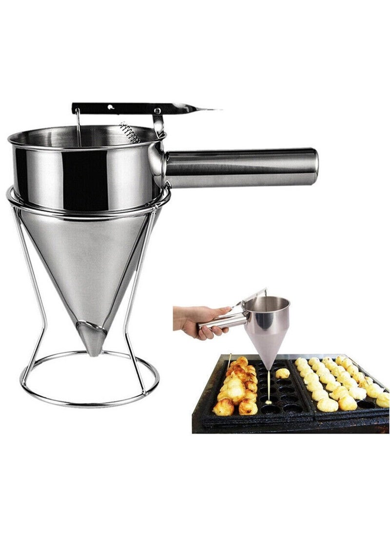 Generic stainless Steel Batter Dispenser Funnel Donut Cupcake Pancake Waffle  - Image 1