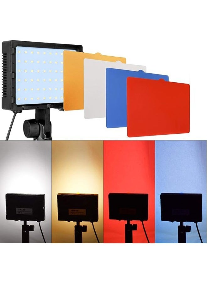 Aikenn 2Pcs LED Video Light Kits Household Dimmable Photography Lighting Tool Adjustable Tripod Stand Multi Color Filters USB Fill Lights for Tabletop Shooting  - Image 4
