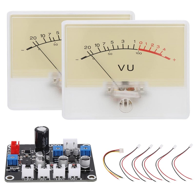 VU Meter Audio Power Level Tester With Driver Board Backlight ABS PCB 90x70mm For DIY Car Home Audio - Image 2