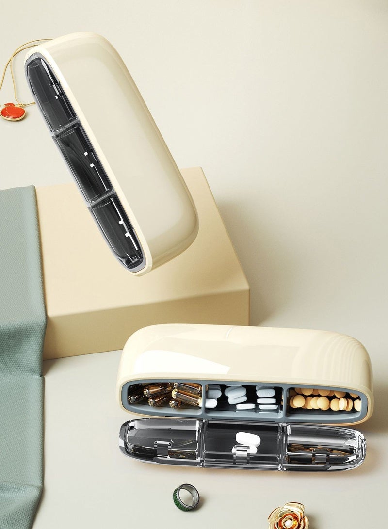 lebonaer Pill Organizers With 3 Compartments, Portable Pill Cases, Compact Pill Box, Waterproof Sealing Pill Container for Purse Pockets, Medicine Holder For Vitamins, Medication, Supplements Fish Oil - Image 2