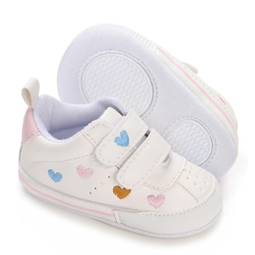 Clowora Baby Boys Girls Shoes Non-Slip Rubber Sole Sneakers Infant First Walking Toddler Crib Shoes Newborn Loafers Flats. (10/Multi-Color,12-18 Months) - Image 1
