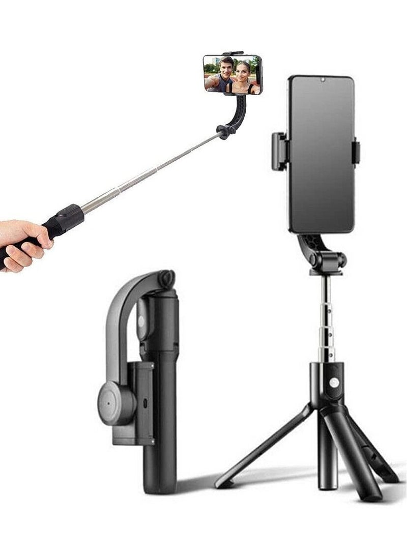 JOMILA Mobile Phone Gimbal Stabilizer for Smartphone Action Camera with Extendable Bluetooth Selfie Stick and Tripod Remote 360 Automatic Rotation Auto Balance iPhone/Android - Image 1