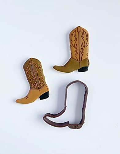 Heart's Treasure COWBOY COOKIE CUTTERS Country Western Rodeo Boot Cowboy Cowgirl Hat And Rustic Horseshoe Wild West Cookie Cutters For Shower Birthday Graduation (3 Pack) - Image 5