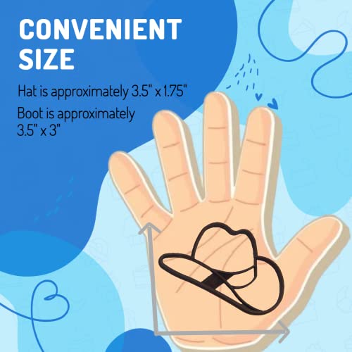 Heart's Treasure COWBOY COOKIE CUTTERS Country Western Rodeo Boot Cowboy Cowgirl Hat And Rustic Horseshoe Wild West Cookie Cutters For Shower Birthday Graduation (3 Pack) - Image 2