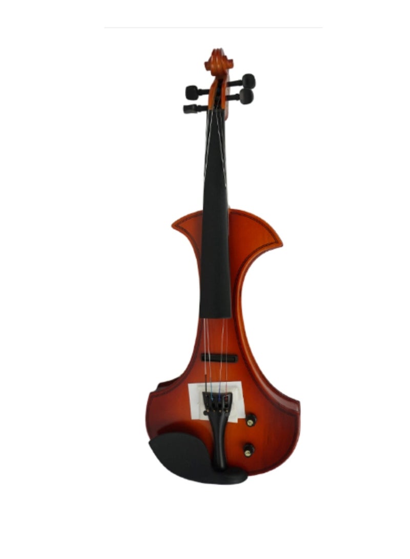 Megarya Electric Violin Student Starter Kit Red Brown Handmade Finish With Brazilian Wood Bow  - Image 2