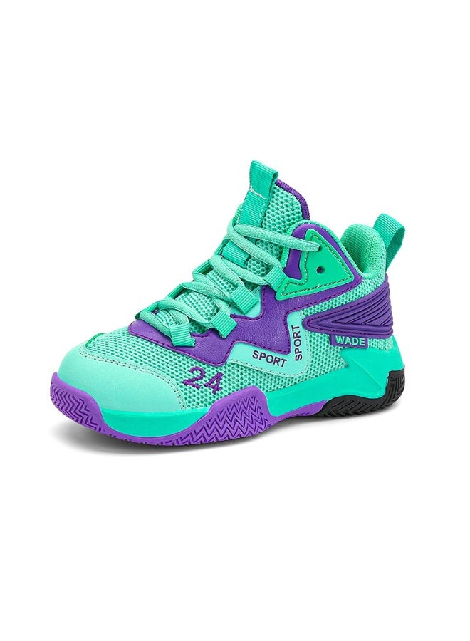 NIBEMINENT Children's Basketball Shoes Non-slip Outdoor Training Sports Shoes Trendy Breathable High-top Casual Walking Shoes - Image 1