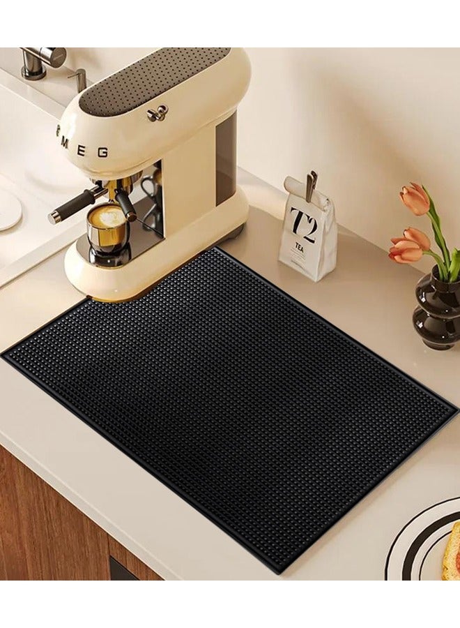 Large Coffee Spill Mat, High Wear-resistant Coffee Rubber Coaster, Suitable for Kitchen, Desk and Counte  - Image 1