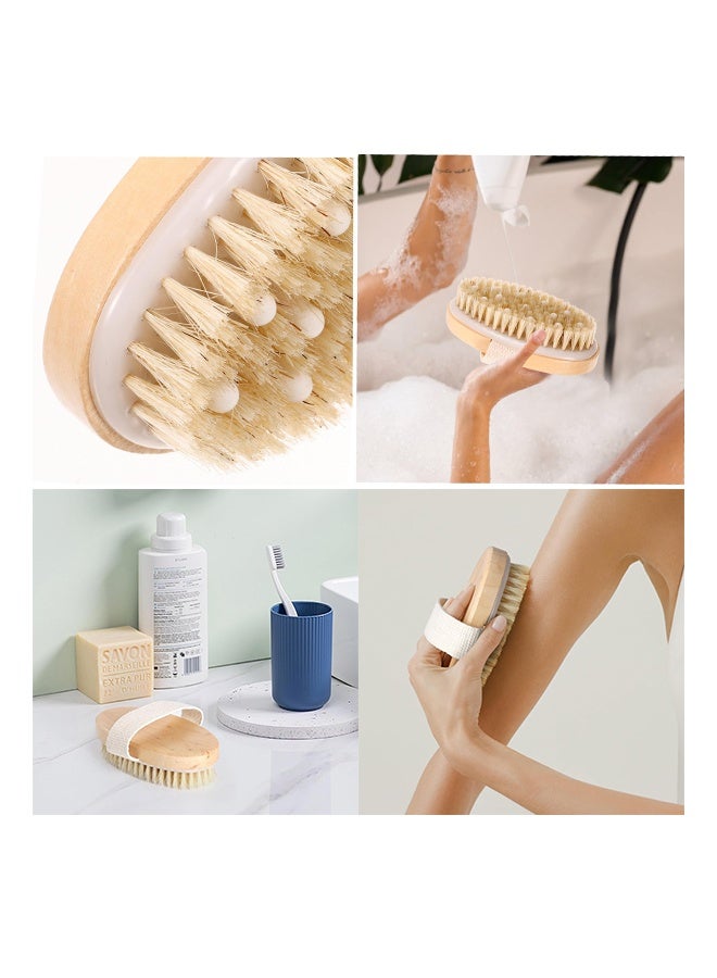 Beauenty Dry and Bath Body Brush Reduce Cellulite Dry Brush for Cellulite and Lymphatic Drainage  Exfoliating Brush with Soft Massage Nodules  Shower Brush Body Scrubber - Image 4