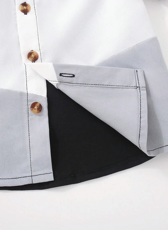 Take Two  Color Block Short Sleeve Shirt for Men | Best Price UAE