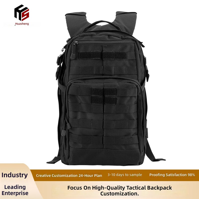 Tactical Backpack 25L Polyester Outdoor Sports Hiking Daypack with Air-Cushion Shoulder Straps - Image 2