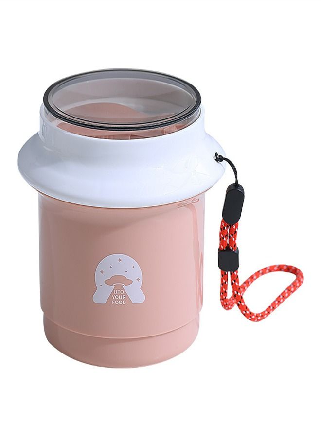 304 Stainless Steel Insulated Soup Cup With Rope Pink