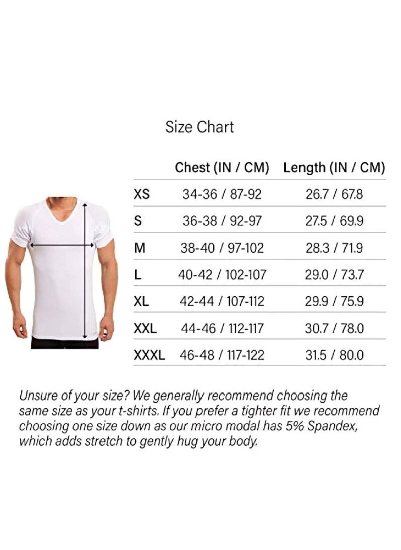 Generic - Sweatproof T-Shirt for Men (V-Neck) Underarm Protection - Image 1