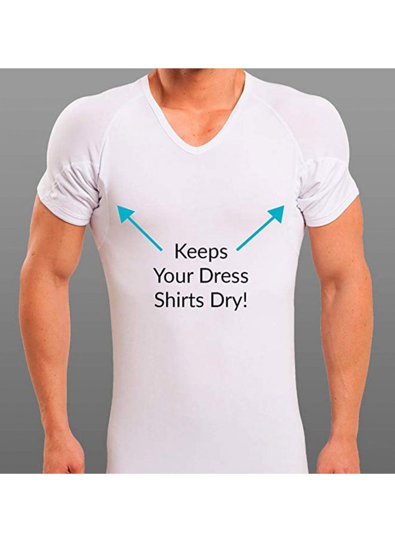 Generic - Sweatproof T-Shirt for Men (V-Neck) Underarm Protection - Image 1
