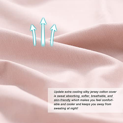 Meiz Pregnancy Pillows, Cooling Pregnancy Pillows for Sleeping, Maternity Pillow for Pregnant Woman, 65" Pregnant Pillows for Sleeping with Cooling Jersey Cover, Apricot - Image 2