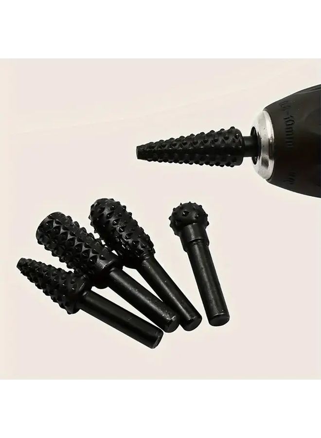 5Pcs Black Woodworking Rotary File Set Special Shaped Steel Carving Knives - Image 5