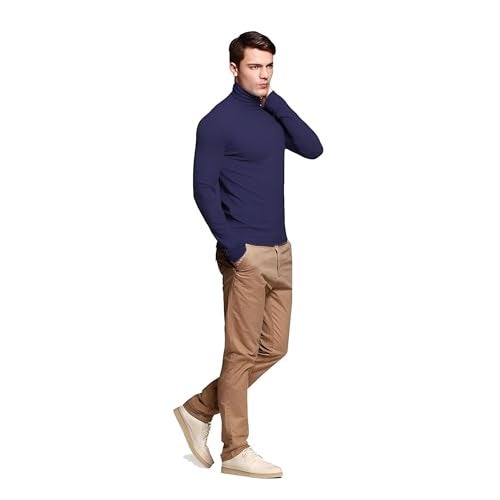 fanideaz Mens Full Sleeve Cotton Classic T Shirt for Daily Winter Wear_1BM_3XL_BlueMelange Blue Melange - Image 4