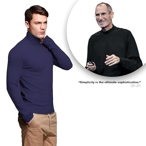 fanideaz Mens Full Sleeve Cotton Classic T Shirt for Daily Winter Wear_1BM_3XL_BlueMelange Blue Melange - Image 2