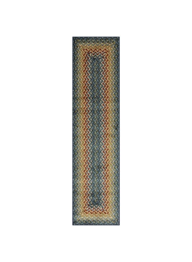 Maples Rugs Marion Braid Hallway Entryway Runner Non Skid Runner Rug [Made In Usa] Multi 2' X 8' - Image 3